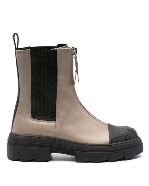Furla round-toe leather boots