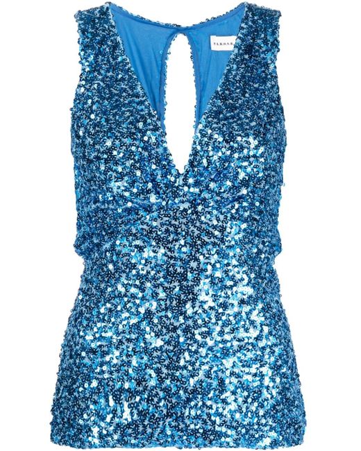 P.A.R.O.S.H. sequinned sleeveless top