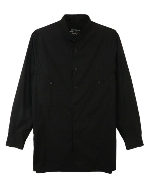 Yohji Yamamoto A-Panel band-collar shirt