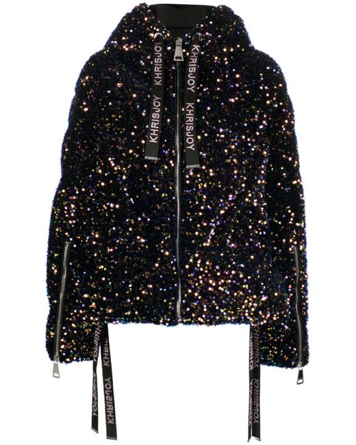Khrisjoy sequin-embellished down jacket