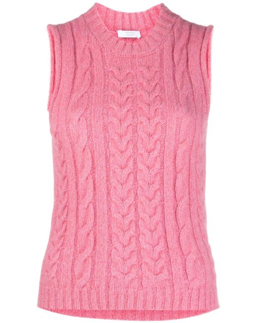 Peserico sleeveless cable-knit top