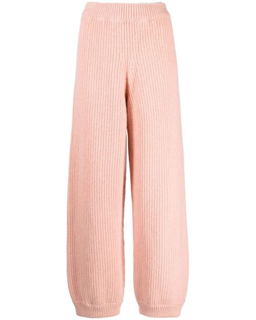 Baserange ribbed knitted trousers