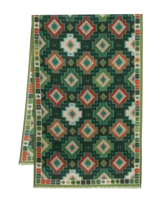 Lady Anne patterned-intarsia scarf