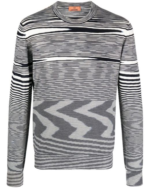Missoni striped intarsia-knit jumper