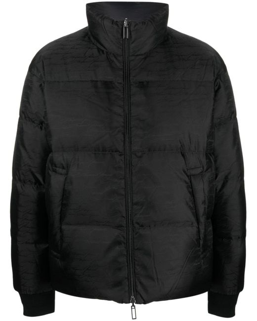 Emporio Armani logo-print padded jacket