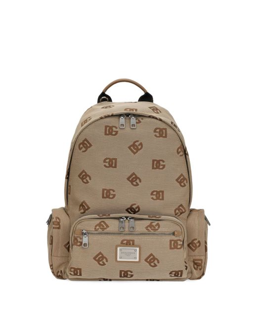 Dolce & Gabbana logo-print zipped backpack