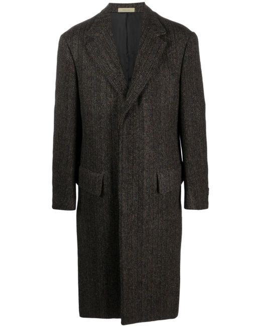 Corneliani herringbone virgin wool coat