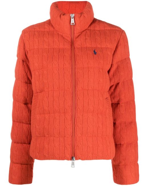 Polo Ralph Lauren Polo Pony quilted cable-knit jacket
