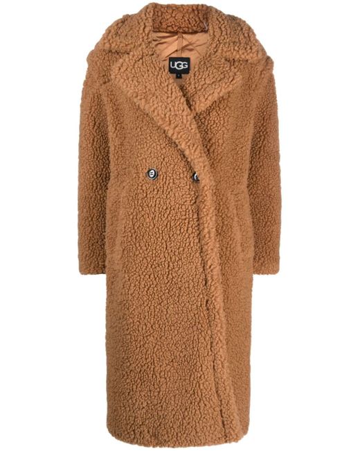 Ugg Gertrude double-breasted teddy coat
