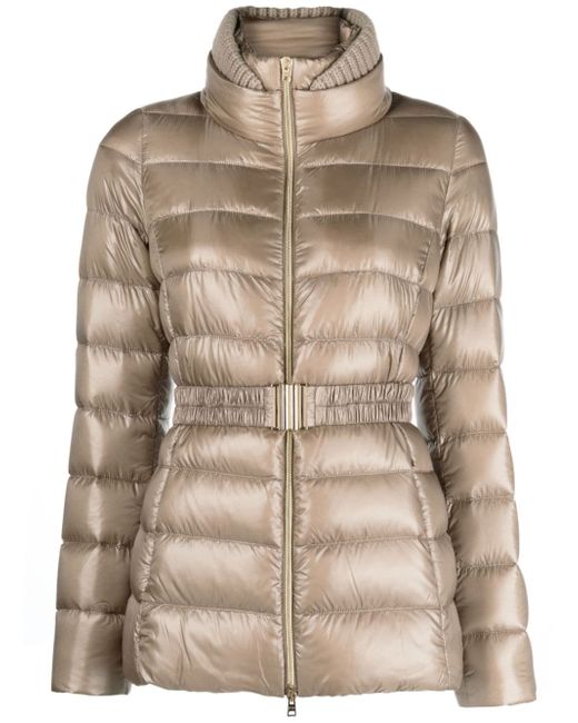 Herno belted quilted jacket