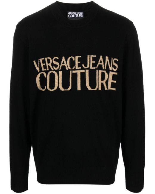 Versace Jeans Couture logo intarsia-knit jumper