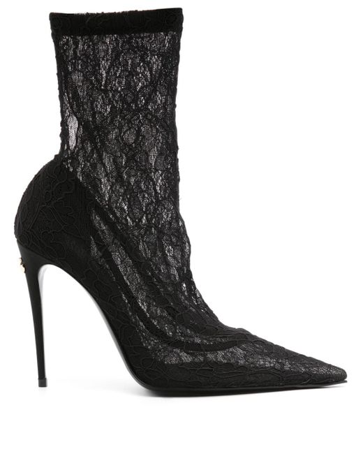 Dolce & Gabbana 110mm corded-lace boots