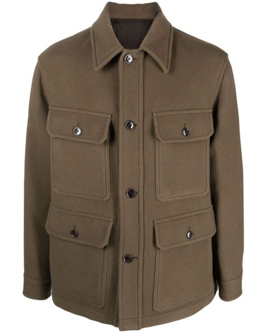 Lemaire button-down wool shirt jacket