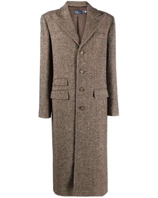 Polo Ralph Lauren herringbone wool trench coat