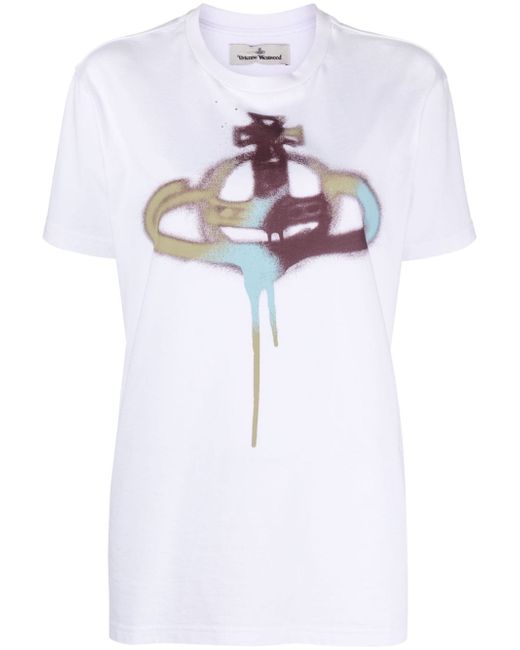 Vivienne Westwood Orb-spraypaint cotton T-shirt