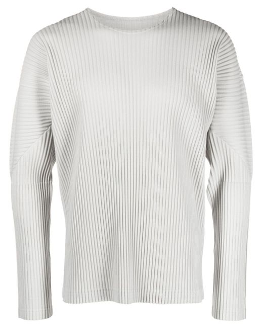 Homme Pliss Issey Miyake fully-pleated long-sleeve T-shirt