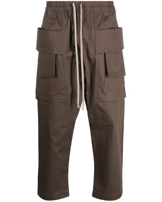 Rick Owens DRKSHDW cropped-leg cargo trousers