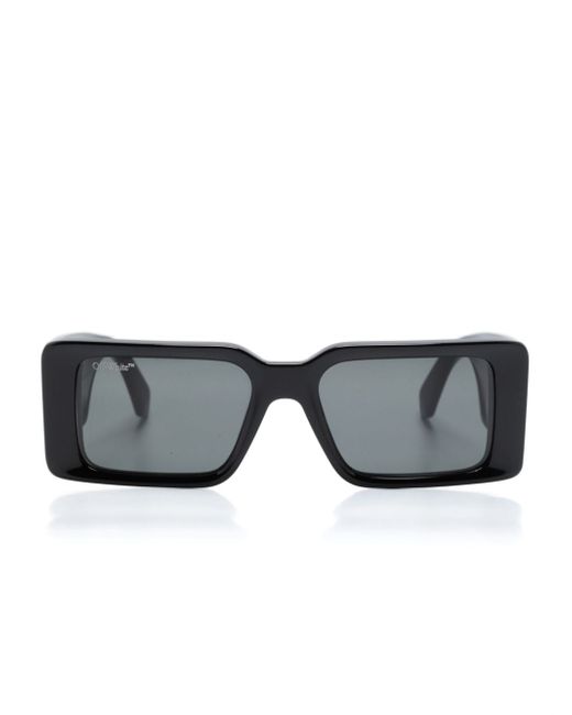 Off-White logo-engraved rectangle-frame sunglasses