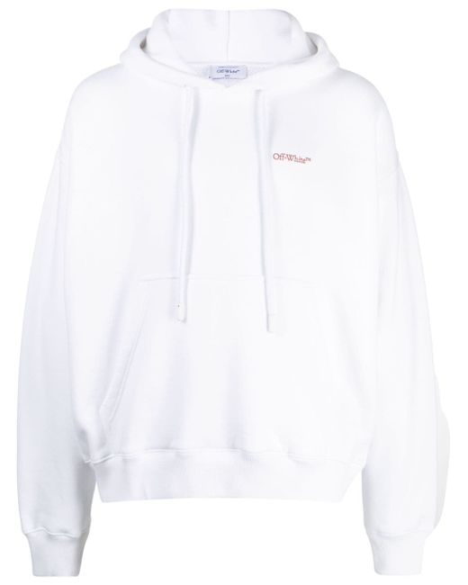 Off-White paint-print cotton hoodie