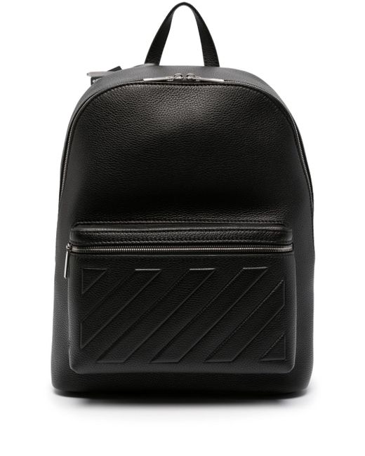 Off-White Diag-embossed leather backpack