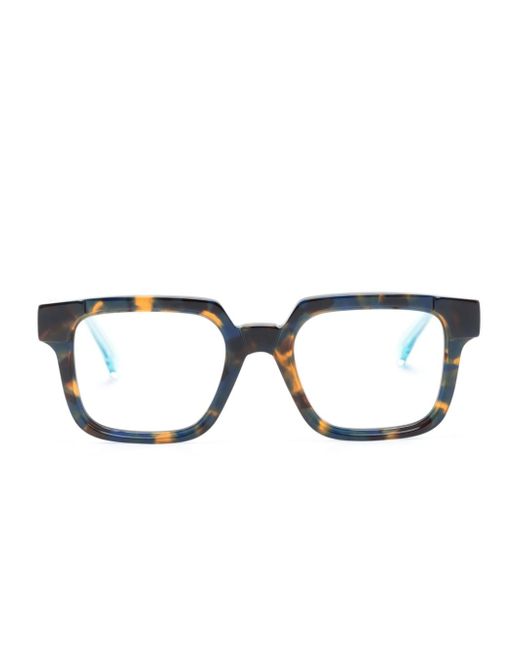 Kuboraum tortoiseshell-effect square-frame glasses