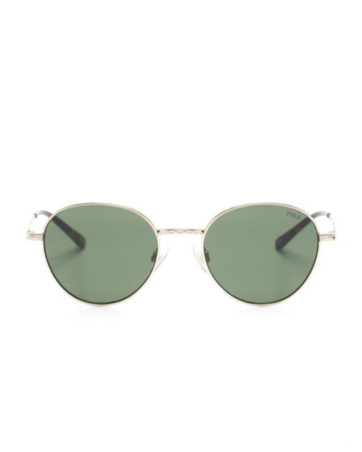 Polo Ralph Lauren logo-engraved round-frame sunglasses