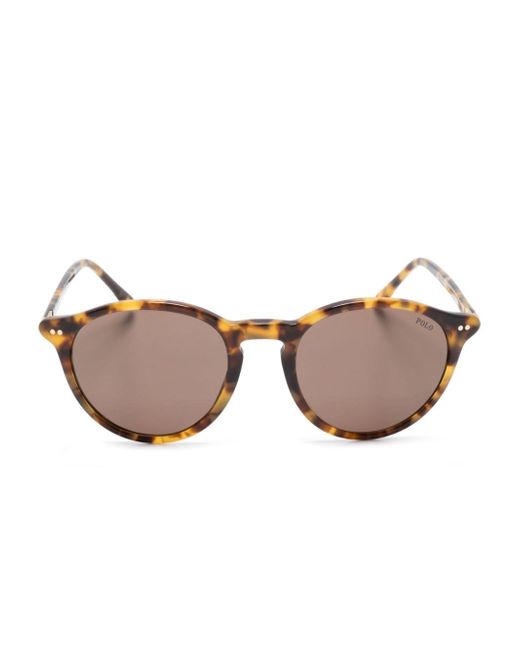 Polo Ralph Lauren tortoiseshell-effect round-frame sunglasses