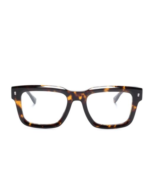 Dsquared2 tortoiseshell rectangle-frame glasses