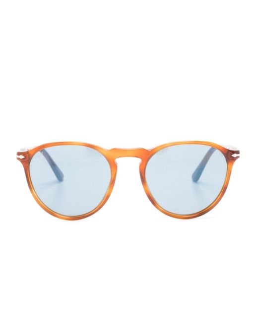 Persol tortoiseshell-effect round-frame sunglasses