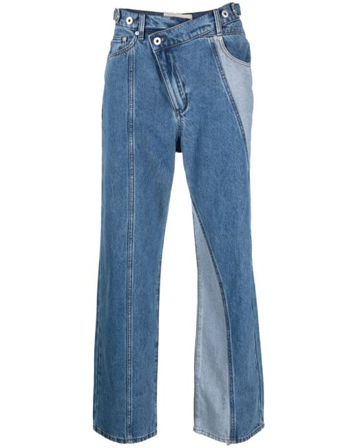 Feng Chen Wang deconstructed-design denim jeans