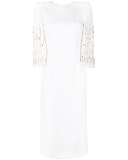 Jenny Packham Ebba crystal-embellished midi dress