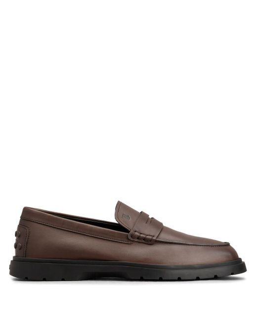 Tod's logo-debossed leather loafers