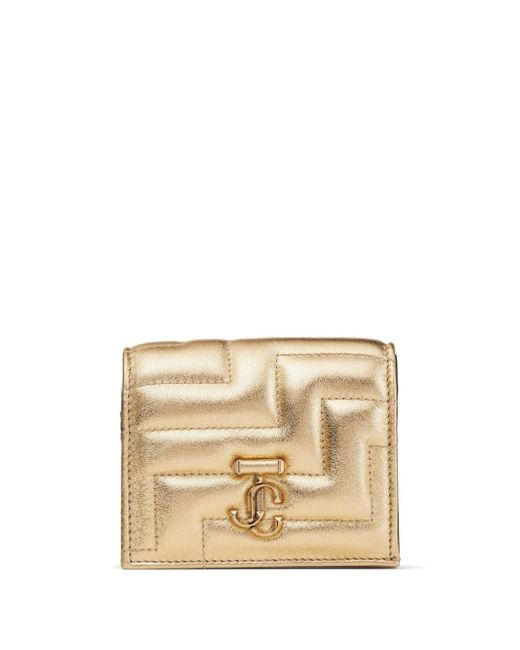 Jimmy Choo Hanne quilted metallic leather wallet