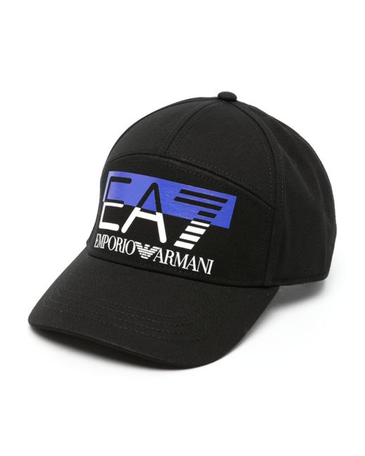 Ea7 logo-print baseball cap