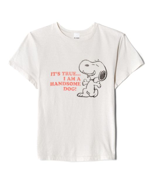 Re/Done Snoopy print crew-neck T-shirt