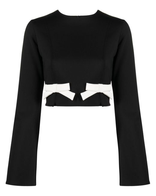 Viktor & Rolf bow-detail cropped top