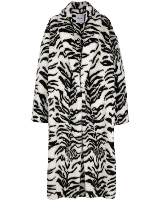 Attico zebra-print faux-fur coat