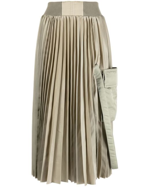 Sacai high-waisted pleated skirt