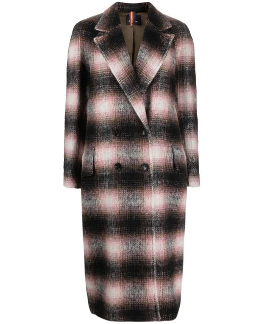 PS Paul Smith checked wool-blend coat