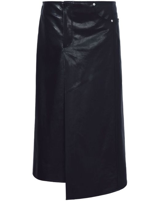 Proenza Schouler asymmetric A-line leather skirt