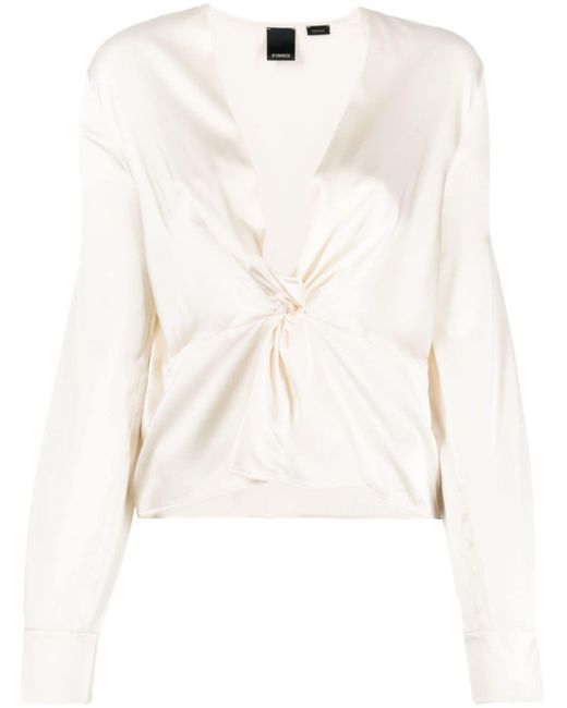 Pinko V-neck silk blouse