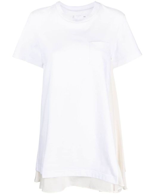 Sacai layered cotton T-shirt