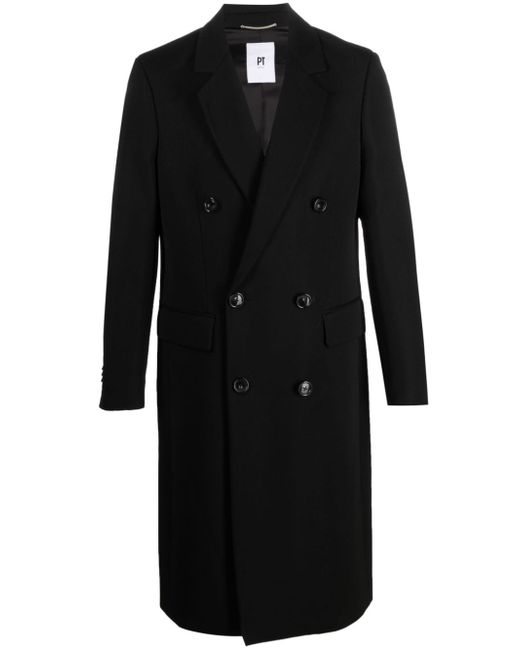 PT Torino double-breasted virgin-wool coat