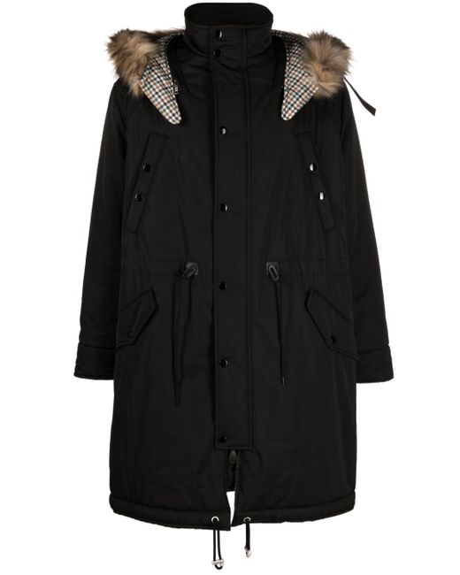 Kenzo faux-fur-detailed hooded coat