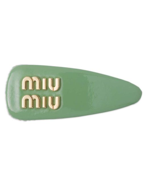 Miu Miu logo-plaque hair clip