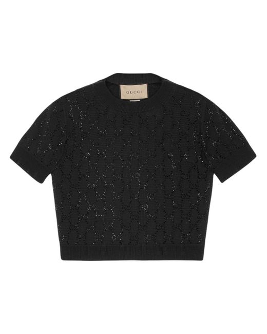 Gucci GG crystal-embellished top
