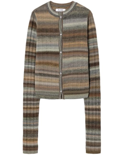 Re/Done striped ribbed-knit cardigan