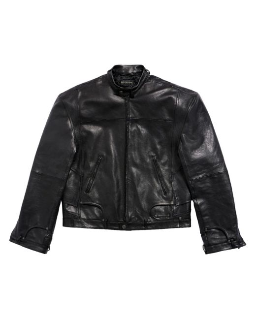 Balenciaga boxy faux-leather jacket