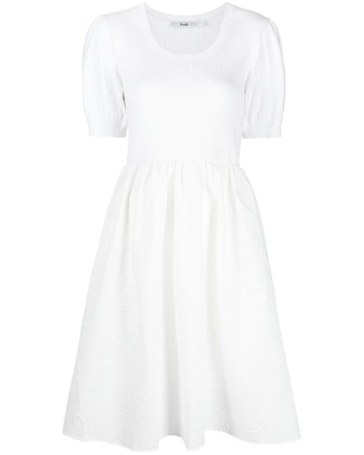 b+ab crinkled-finish short-sleeve dress