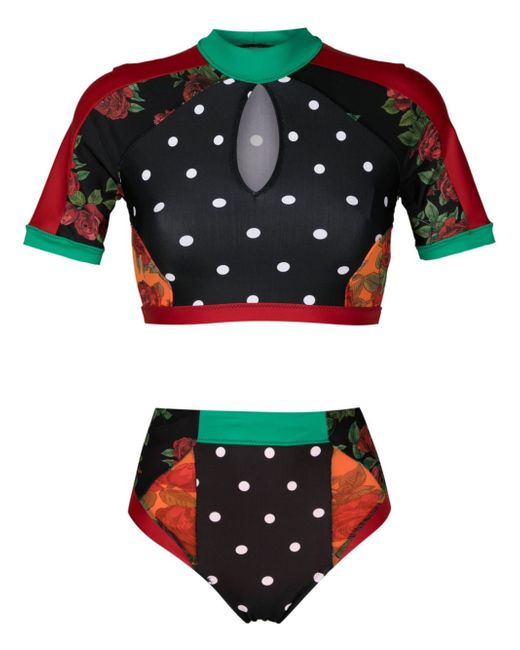 Amir Slama patchwork-design bikini set